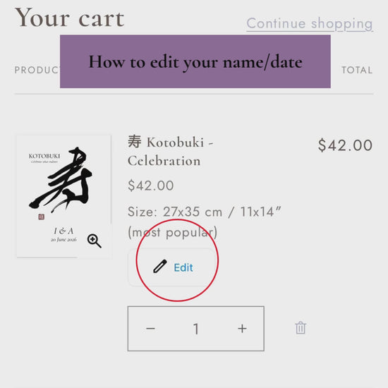 show how to edit names and date