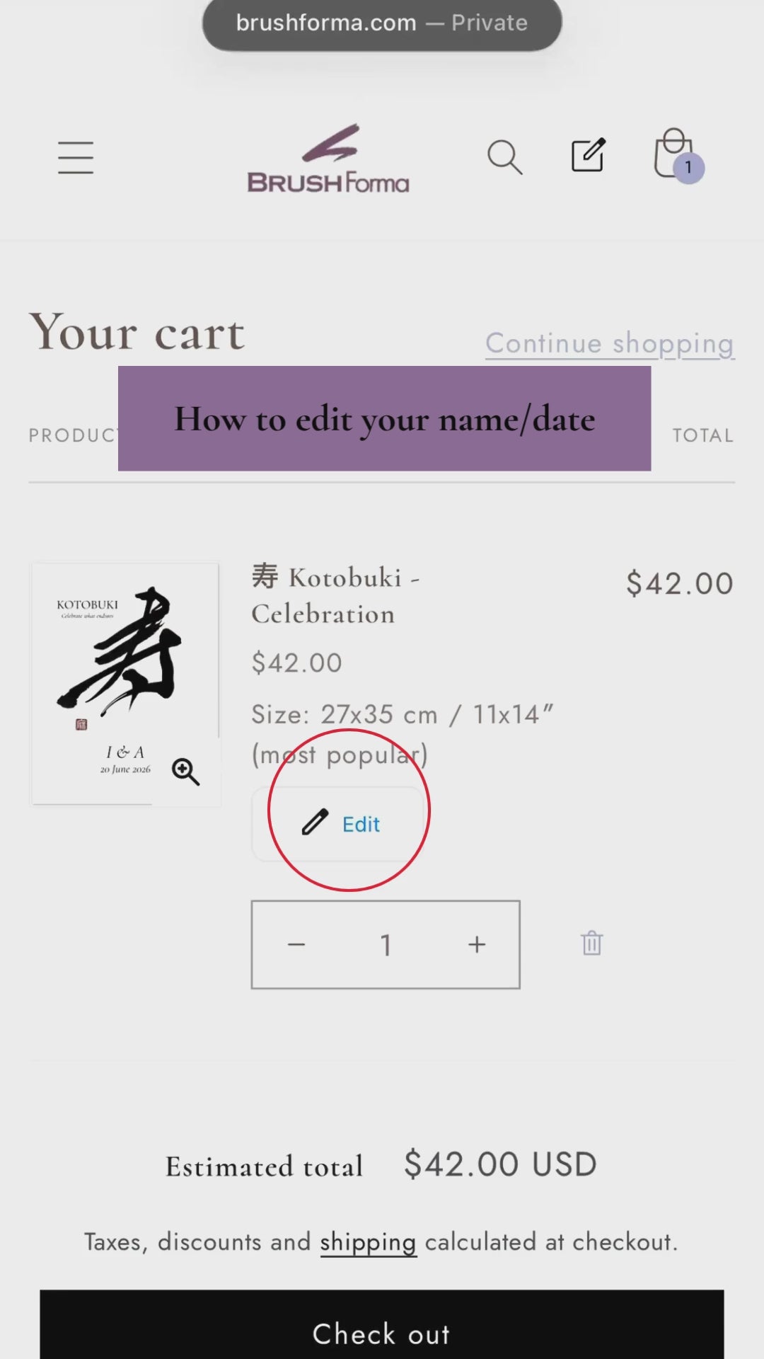 show how to edit names and date